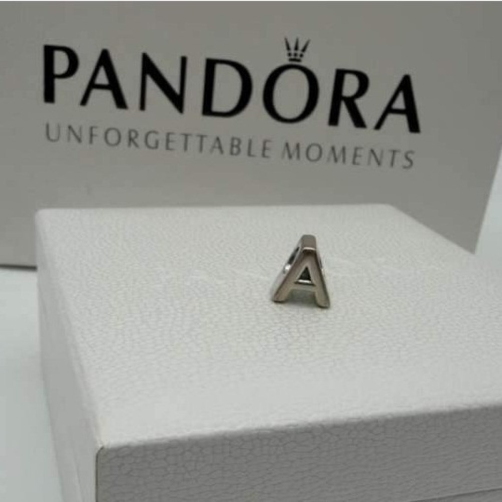 Pandora Letter A Alphabet Charm - Sterling‎ Silver S925 Initial - NWT - Picture 3 of 4